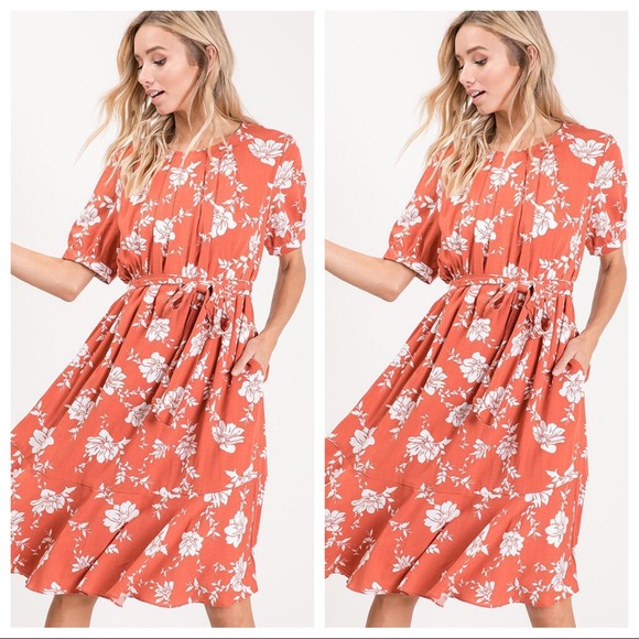 Fabulous boho chic belted midi dress - Picture 2 of 2